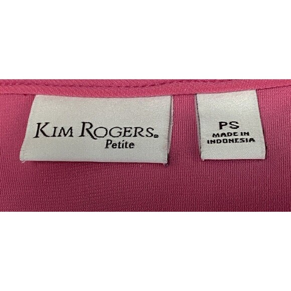 Kim Rogers Women Petite Buttons Fuchsia Blouse Size PS - Picture 4 of 4